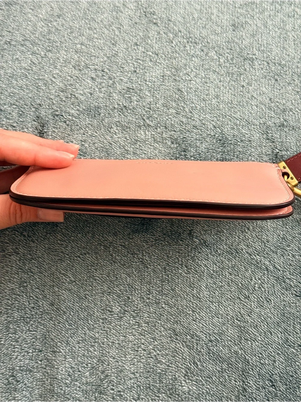 Coach 1941 peony tea rose rivets studded clutch